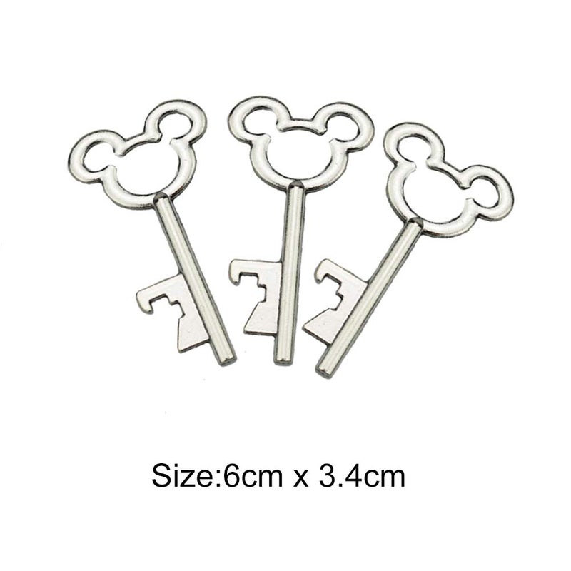 XONOR 50Pcs Vintage Skeleton Key Bottle Openers with 50pcs Escort Card Tag and Twine for Wedding Party Favors Rustic Decoration (Silver) - Image 2